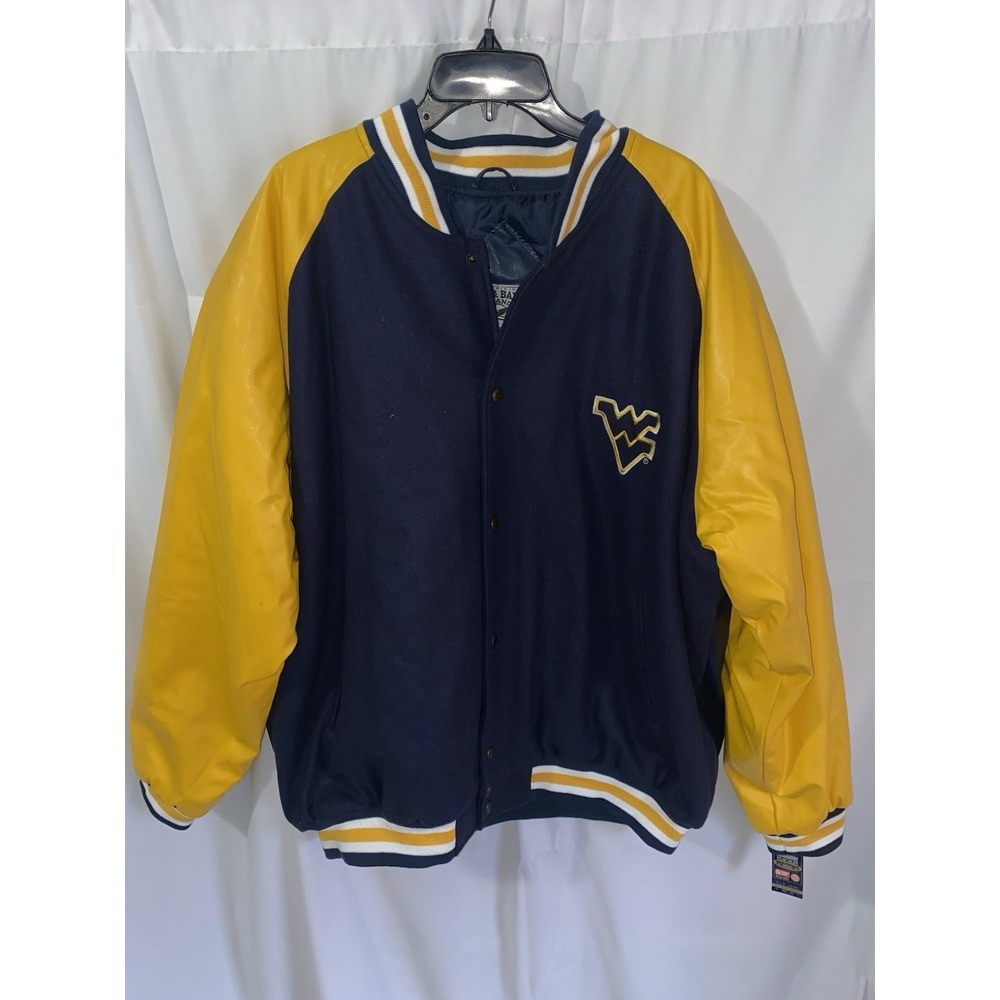 Vtg‎ West Virginia Mountaineers Steve & Barry's Varsity Jacket Mens 2XL NWT